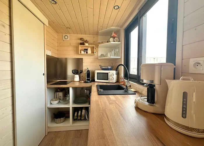Berck-plage - Location Saisonniere Tiny House Insolite - 4 Hebergements Atypiques Avec Terrasse Privee, Proche Mer, Parking Prive Et Gratuit, Ideal Weekend Romantique, En Famille Ou Groupe 샬레