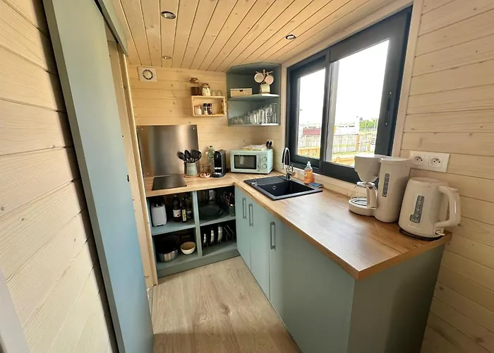 Berck-plage - Location Saisonniere Tiny House Insolite - 4 Hebergements Atypiques Avec Terrasse Privee, Proche Mer, Parking Prive Et Gratuit, Ideal Weekend Romantique, En Famille Ou Groupe 샬레 Berck